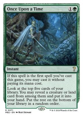 Once Upon a Time (White Border) card from Mystery Booster 2