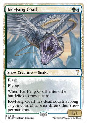 Ice-Fang Coatl (White Border) card from Mystery Booster 2