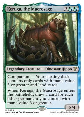 Keruga, the Macrosage (White Border) card from Mystery Booster 2