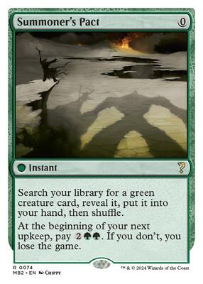 Summoner's Pact (White Border) card from Mystery Booster 2