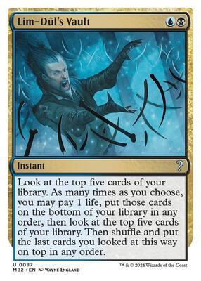 Lim-Dul's Vault (White Border) card from Mystery Booster 2