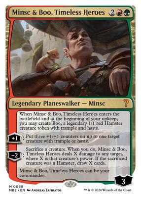 Minsc & Boo, Timeless Heroes (White Border) card from Mystery Booster 2