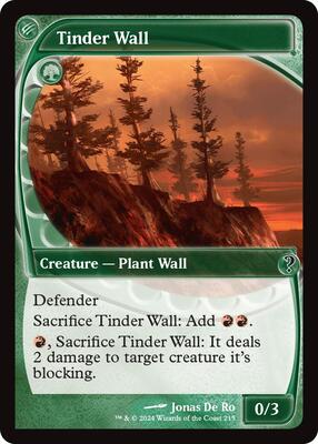 Tinder Wall (Future Sight) card from Mystery Booster 2