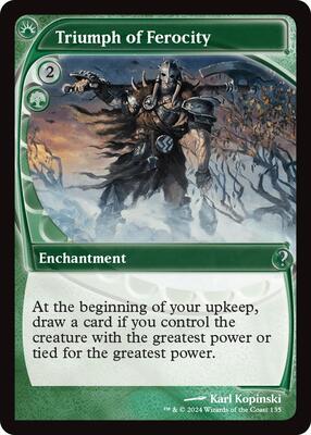 Triumph of Ferocity (Future Sight) card from Mystery Booster 2