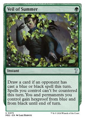Veil of Summer (White Border) card from Mystery Booster 2