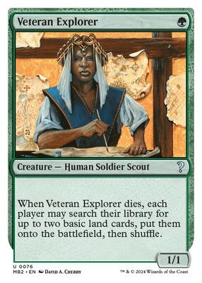 Veteran Explorer (White Border) card from Mystery Booster 2