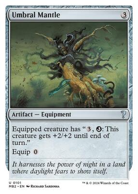 Umbral Mantle (White Border) card from Mystery Booster 2
