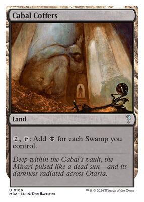 Cabal Coffers (White Border) card from Mystery Booster 2