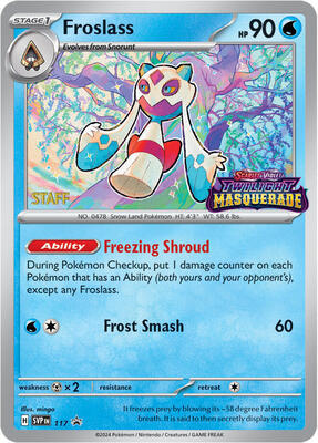 Froslass - 117 (Prerelease) [Staff] card from SV: Scarlet & Violet Promo Cards