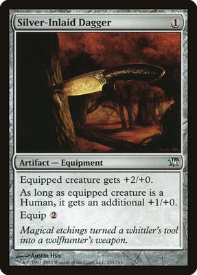 Silver-Inlaid Dagger card from Innistrad