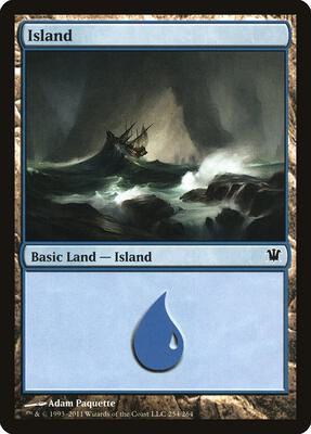 Island (254) card from Innistrad