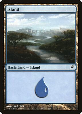 Island (255) card from Innistrad