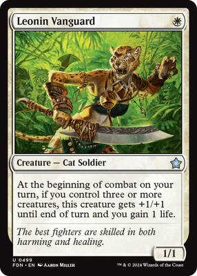 Leonin Vanguard card from Foundations