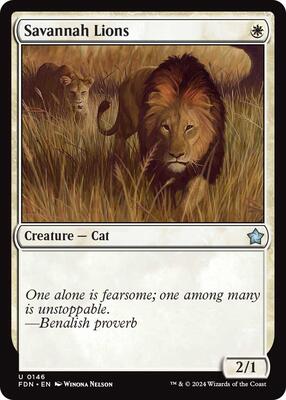 Savannah Lions card from Foundations