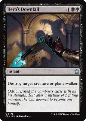 Hero's Downfall card from Foundations