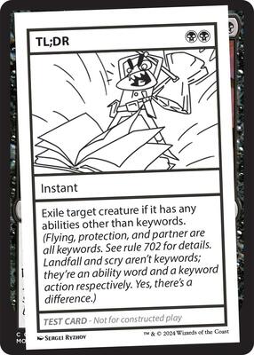 TL;DR card from Mystery Booster 2 Playtest Cards
