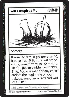 You Compleat Me card from Mystery Booster 2 Playtest Cards