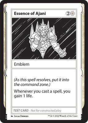 Essence of Ajani card from Mystery Booster 2 Playtest Cards