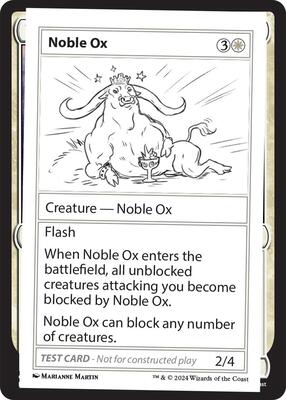 Noble Ox card from Mystery Booster 2 Playtest Cards