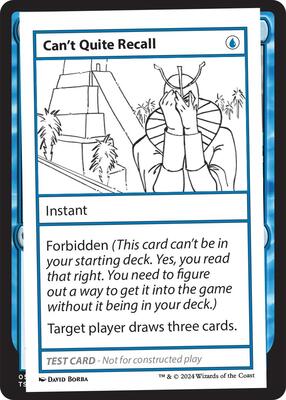 Can't Quite Recall card from Mystery Booster 2 Playtest Cards