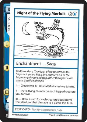 Night of the Flying Merfolk card from Mystery Booster 2 Playtest Cards