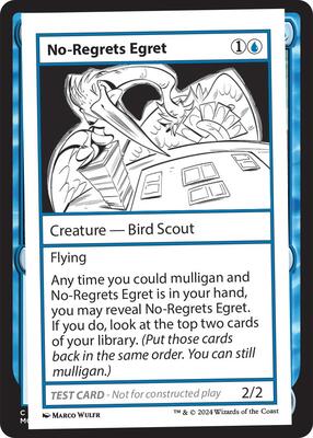 No-Regrets Egret card from Mystery Booster 2 Playtest Cards