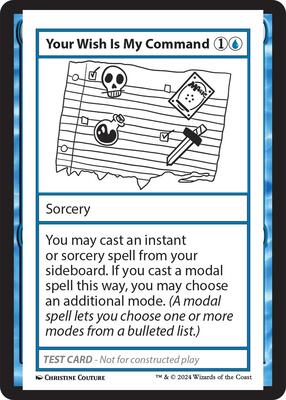 Your Wish Is My Command card from Mystery Booster 2 Playtest Cards