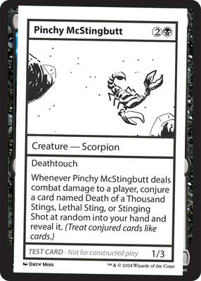 Pinchy McStingbutt card from Mystery Booster 2 Playtest Cards