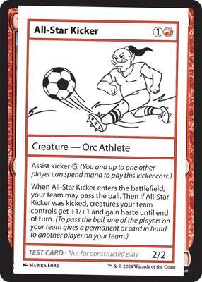 All-Star Kicker card from Mystery Booster 2 Playtest Cards