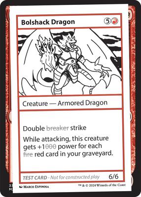 Bolshack Dragon card from Mystery Booster 2 Playtest Cards