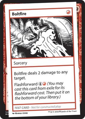 Boltfire card from Mystery Booster 2 Playtest Cards
