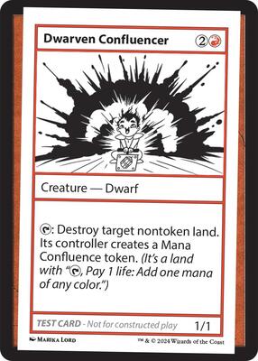 Dwarven Confluencer card from Mystery Booster 2 Playtest Cards