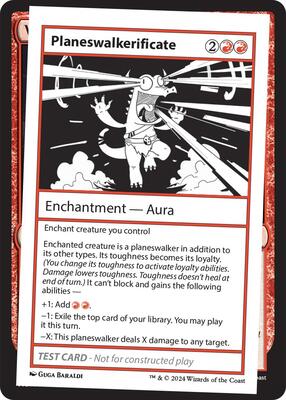 Planeswalkerificate card from Mystery Booster 2 Playtest Cards