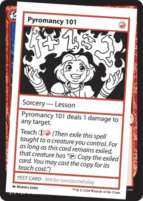 Pyromancy 101 card from Mystery Booster 2 Playtest Cards