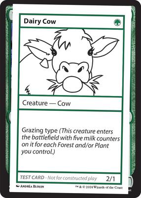 Dairy Cow card from Mystery Booster 2 Playtest Cards