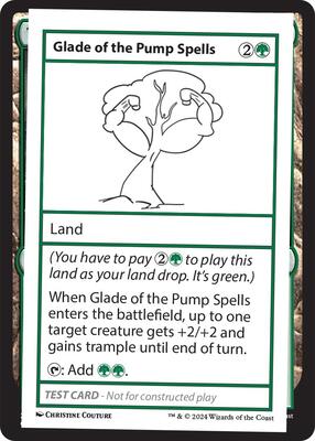 Glade of the Pump Spells card from Mystery Booster 2 Playtest Cards
