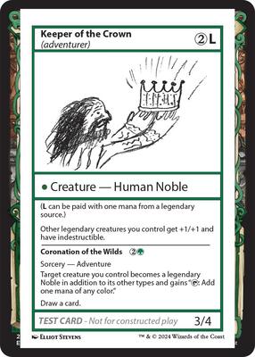 Keeper of the Crown (adventurer) card from Mystery Booster 2 Playtest Cards