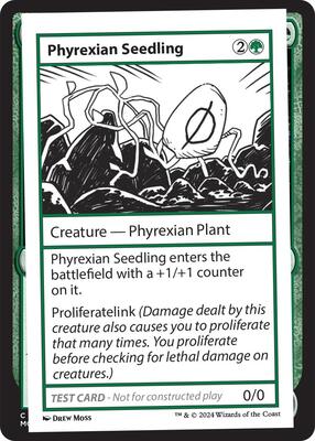 Phyrexian Seedling card from Mystery Booster 2 Playtest Cards