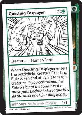 Questing Cosplayer card from Mystery Booster 2 Playtest Cards