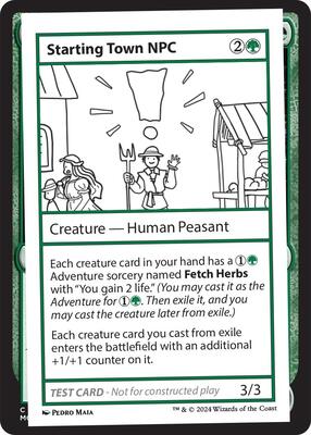 Starting Town NPC card from Mystery Booster 2 Playtest Cards