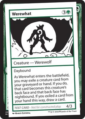 Werewhat card from Mystery Booster 2 Playtest Cards