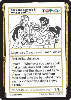 Anax and Cymede & Kynaios and Tiro card from Mystery Booster 2 Playtest Cards