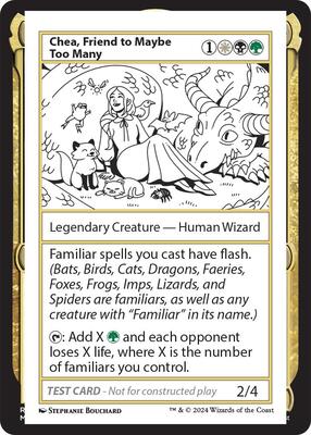 Chea, Friend to Maybe Too Many card from Mystery Booster 2 Playtest Cards