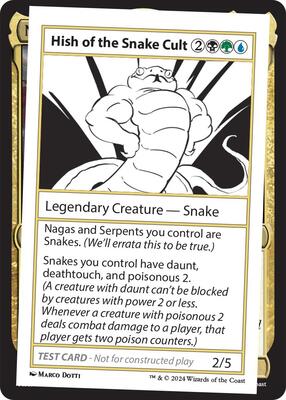 Hish of the Snake Cult card from Mystery Booster 2 Playtest Cards