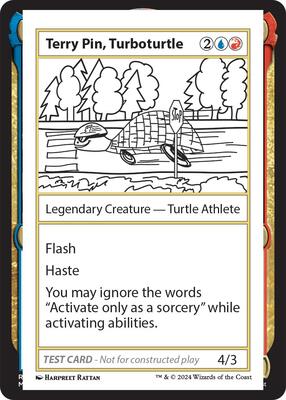 Terry Pin, Turboturtle card from Mystery Booster 2 Playtest Cards