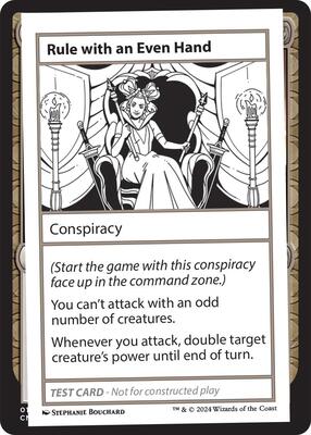 Rule with an Even Hand card from Mystery Booster 2 Playtest Cards