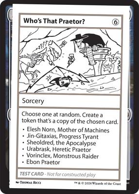 Who's That Praetor? card from Mystery Booster 2 Playtest Cards