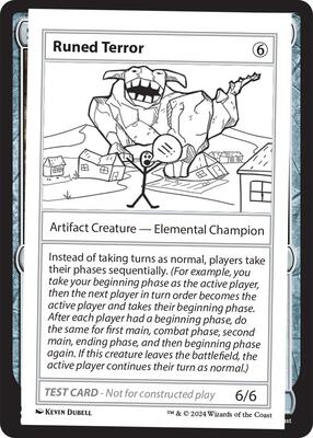 Runed Terror card from Mystery Booster 2 Playtest Cards