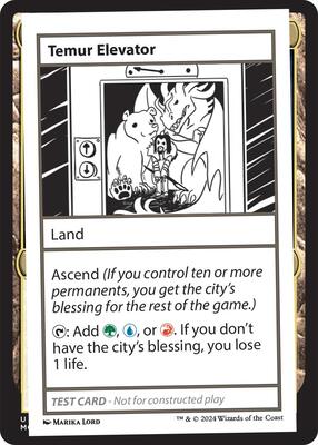 Temur Elevator card from Mystery Booster 2 Playtest Cards