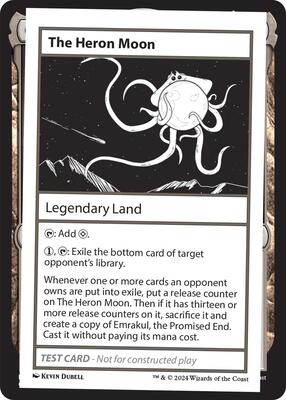 The Heron Moon card from Mystery Booster 2 Playtest Cards